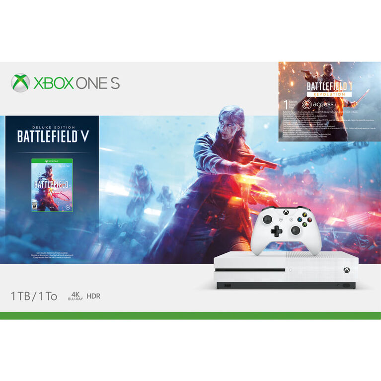 Xbox One - Ensemble Xbox One S de 1 To avec Battlefield V