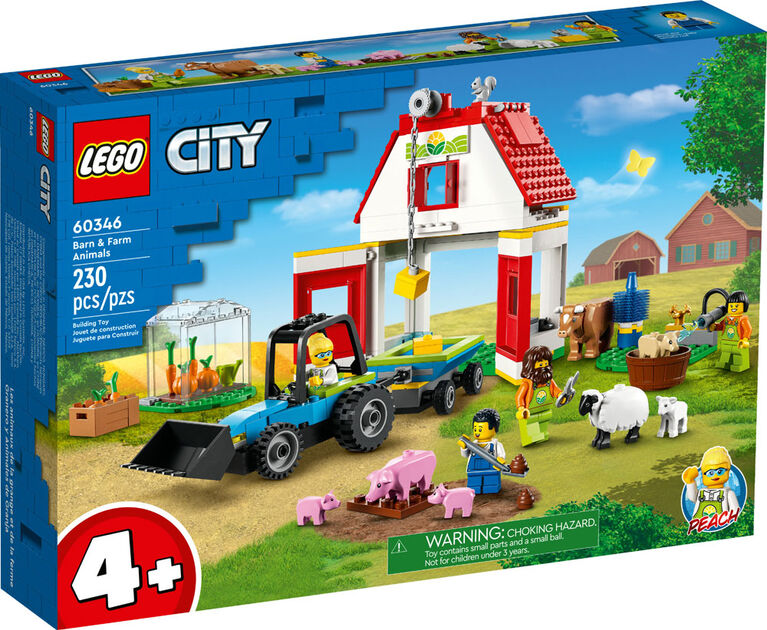 LEGO City Les animaux de la grange et de la ferme 60346 Ensemble de construction (230 pièces)