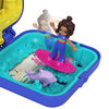 Polly Pocket Shani Tropical Beach Compact with Mobile Ice Cream Cart Surfboard Dolphin Figure Photo Customization Micro Shani Doll & Sticker Sheet