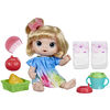Baby Alive, coffret poupée Boissons fruitées, pomme, 30 cm, boit et mouille sa couche, presse-agrumes factice, cheveux blonds