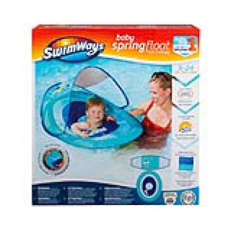 SwimWays Baby Spring Float Sun Canopy - Blue Lobster