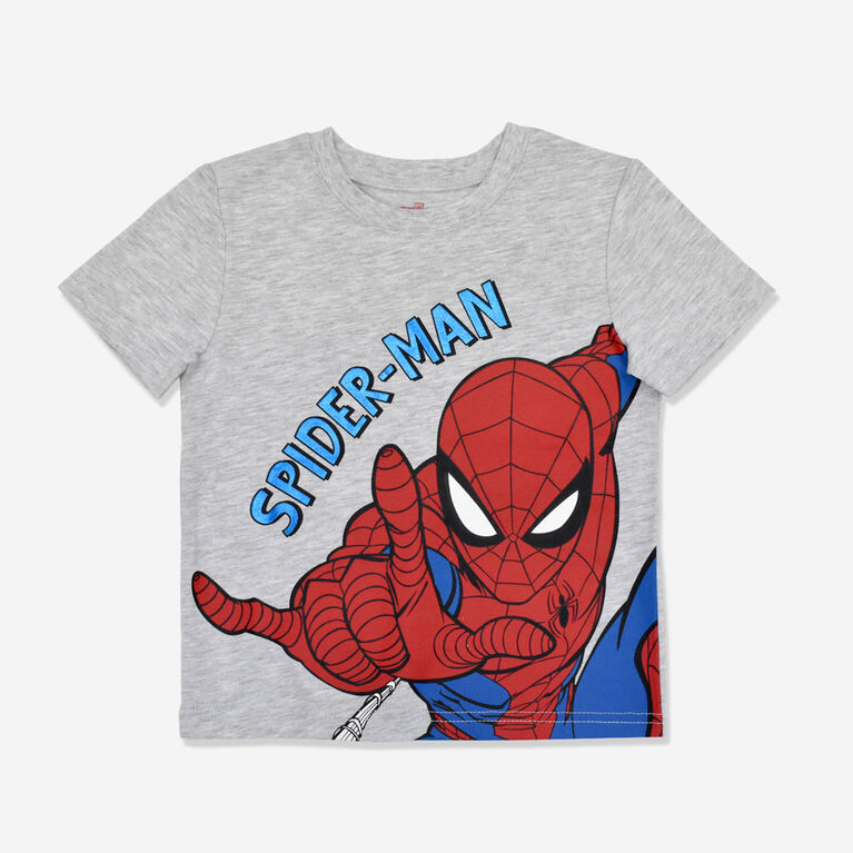 Marvel Spider-Man Haut À Manches Courtes Gris