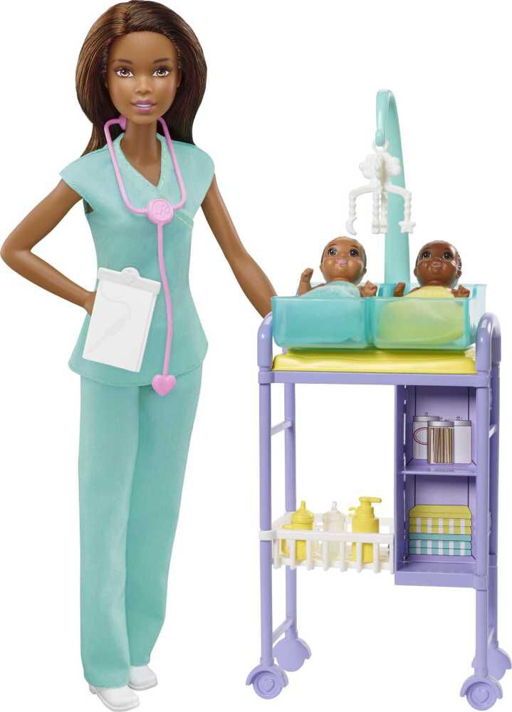 Dr. Barbie Doll w Baby Dolls Special Edition Career Collection