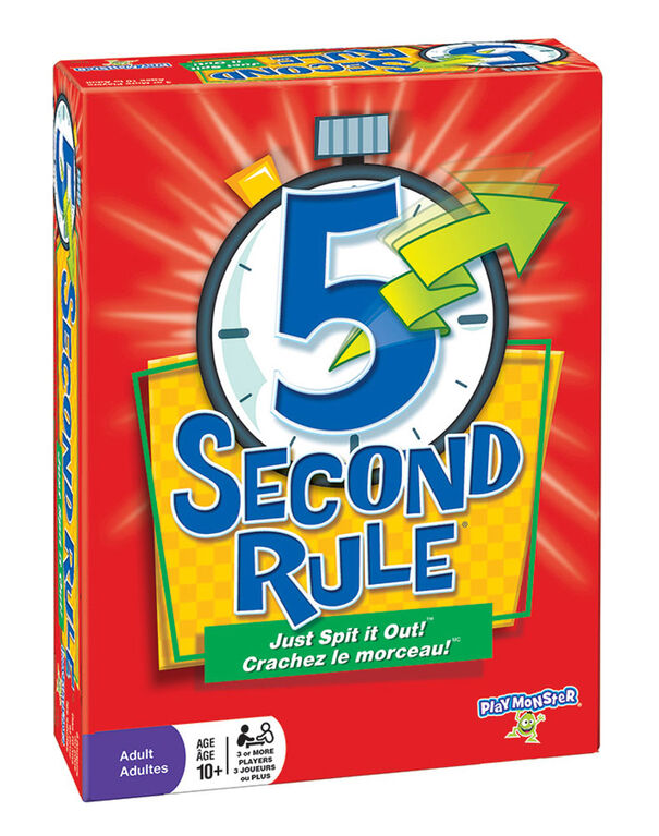 5 Second Rule Game - English Edition - styles may vary