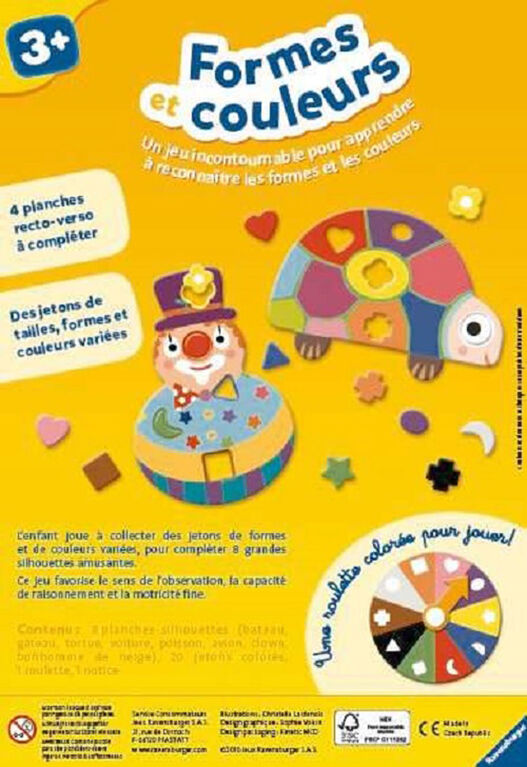 Ravensburger! Shapes and colors Game - French Edition