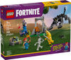 LEGO Fortnite Le camp de Peely et Sparkplug, Ensemble de Construction avec Figurines de Jeu Vidéo 77075