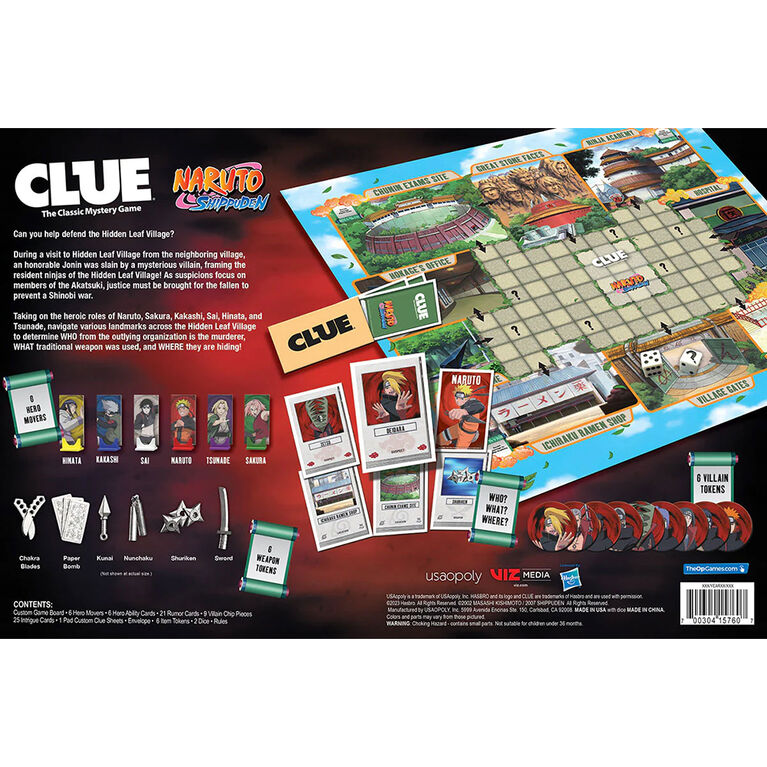 USAopoly CLUE: Naruto Shippuden - English Edition