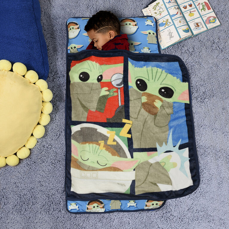 Star Wars The Mandalorian Toddler Naptime Blanket with Attached Pillow