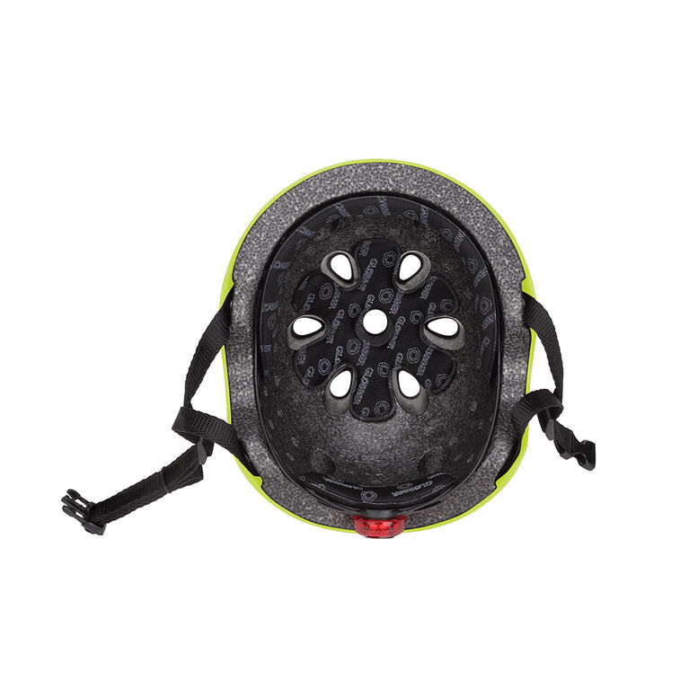 Globber Helmet with Light - Lime Green