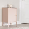 Dylane Metal 1-Door Nightstand Pale Pink
