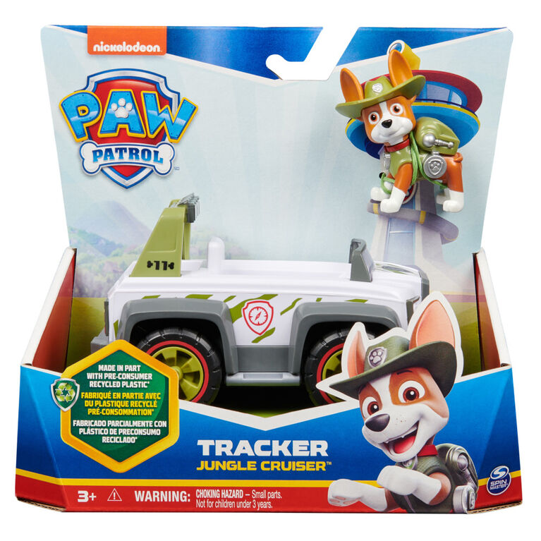 PAW Patrol, Jungle Cruiser de Tracker avec figurine à collectionner