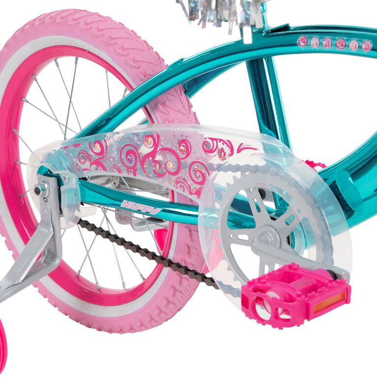 Huffy N Style, 16-inch Bike Teal Chrome and Pink