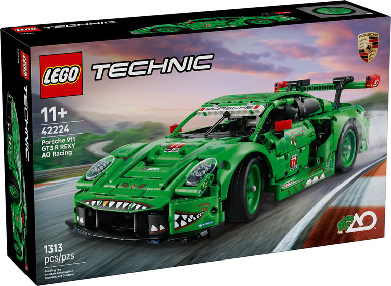 LEGO Technic Porsche 911 GT3 R REXY AO Racing Car Building Toy for Kids, Ages 11+ - 42224