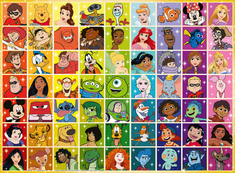 Ravensburger - Disney Pixar Characters Colour Palette 100Pc XXL Puzzle