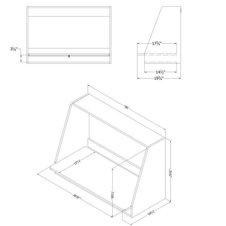 Hourra Floating Desk Pure White