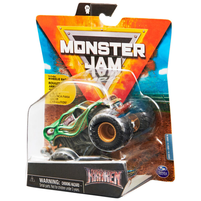 Monster Jam, Official Kraken Monster Truck, Die-Cast Vehicle, Arena Favorites Series, 1:64 Scale