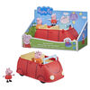 Peppa Pig Peppa's Adventures Voiture rouge familiale, jouet préscolaire avec phrases et effets sonores  - Édition anglaise