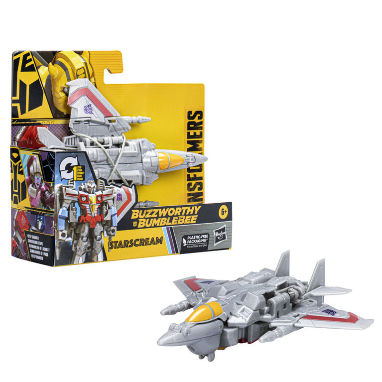 Transformers Buzzworthy Bumblebee 1-Step Changer Starscream 4.25 Inch Action Figure - R Exclusive