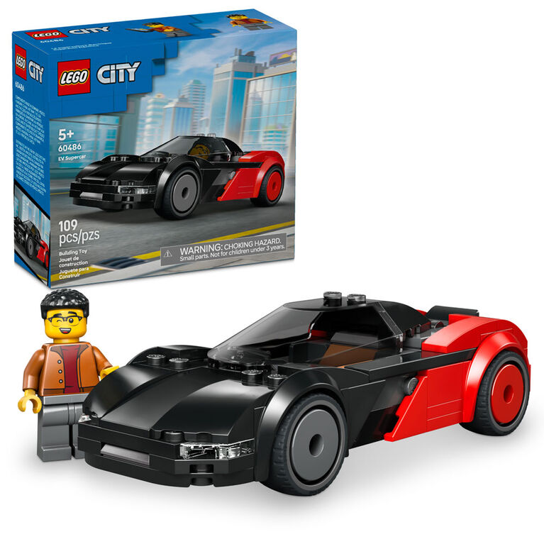 LEGO City EV Supercar Building Toy for Kids - Pretend Play Car Toy for Boys & Girls, Ages 5+ - 60486
