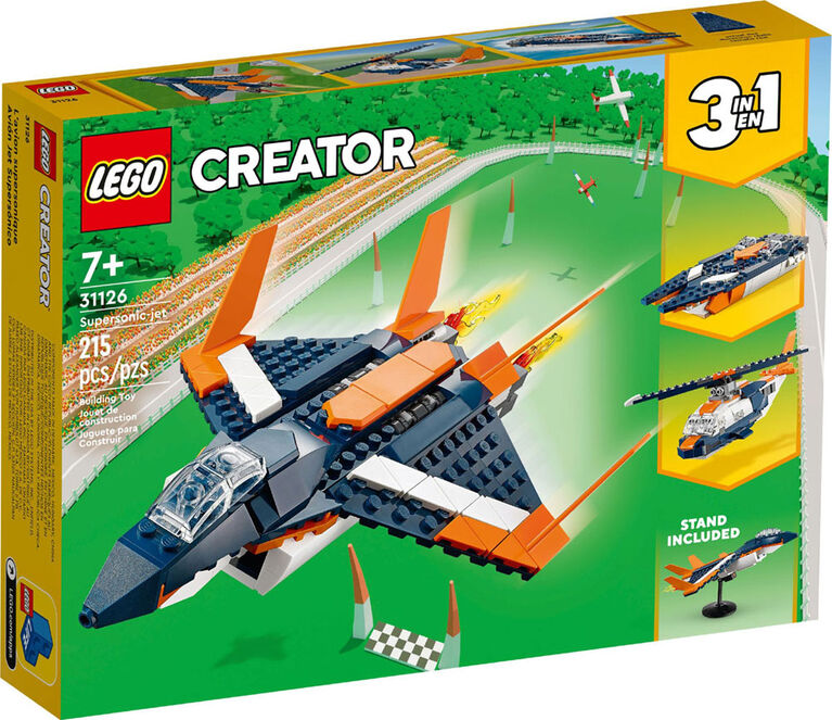 LEGO Creator 3-en-1 L'avion supersonique 31126 Ensemble de construction  (215 pièces)