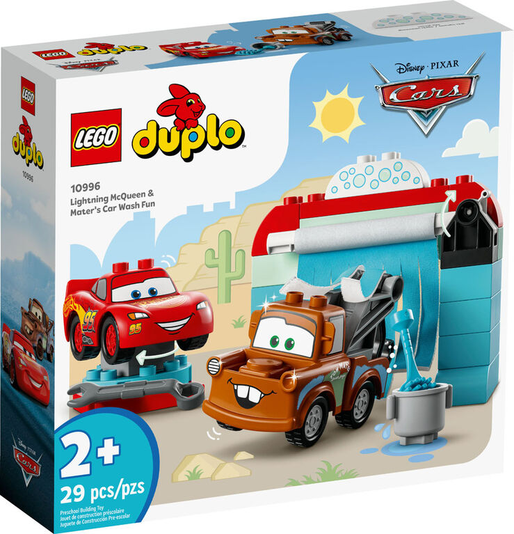 LEGO DUPLO  Disney and Pixar's Cars Lightning McQueen and Mater's Car Wash Fun 10996 (29 Pieces)
