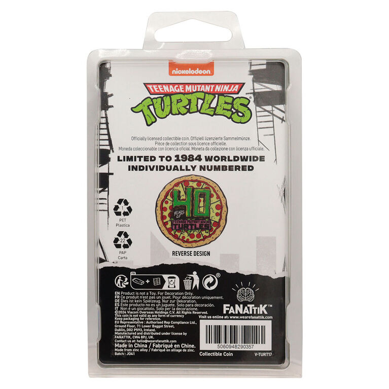 Pi&egrave;ce de collection &Eacute;dition Limit&eacute;e des Tortues Ninja Ados Mutantes - 40e Anniversaire