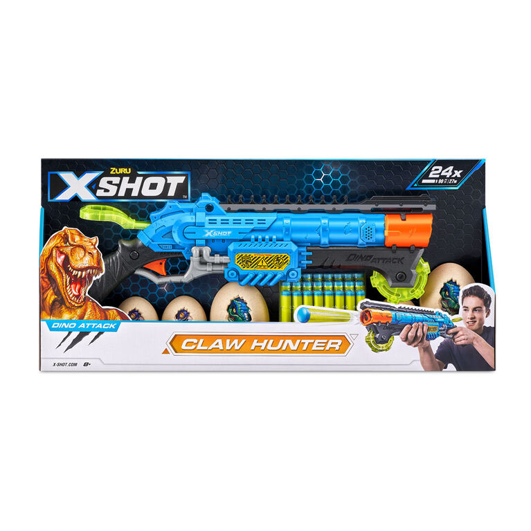 X-Shot Dino Attack Claw Hunter Blaster (24 Darts, 6 Eggs)