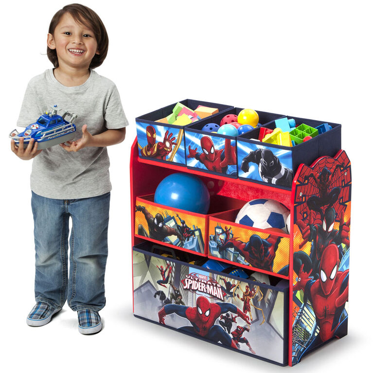 Delta Children  - Marvel Spider-Man 6-Bin Toy Storage Organizer