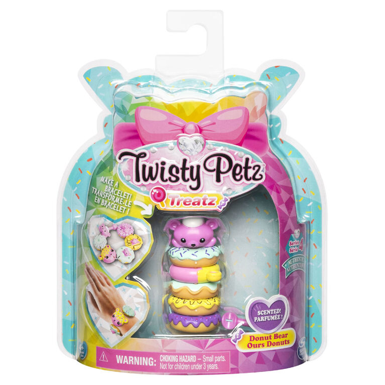 Twisty Petz Treatz, Donut Bear Scented Stackable Collectible Bracelet