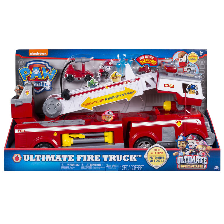 PAW Patrol - Camion de pompier Ultimate Rescue avec échelle extensible de 60 cm