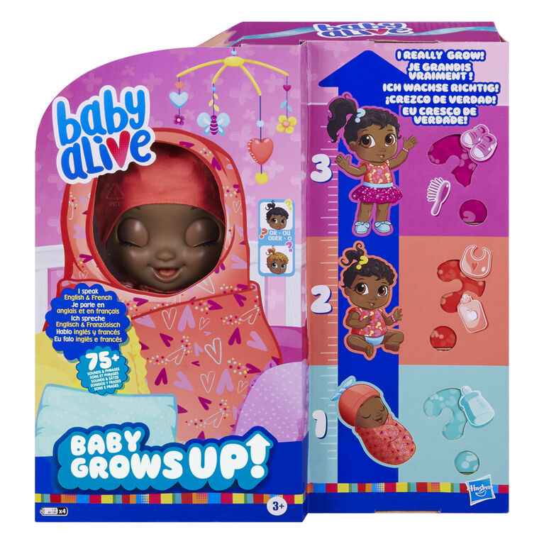 Baby Alive Baby Grows Up (Sweet) - Sweet Blossom or Lovely Rosie, Growing and Talking Baby Doll