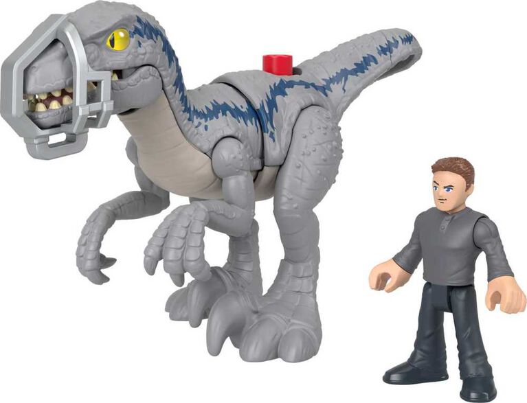 Fisher-Price Imaginext Jurassic World Dominion Blue and Owen Dinosaur Toy Set