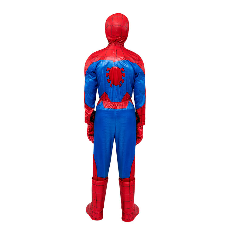 Marvel's Spider-Man Deluxe Youth Costume Size Small - Muscle Jumpsuit With Printed Design And Polyfill Stuffing Plus Full Fabric Headpiece And Gloves