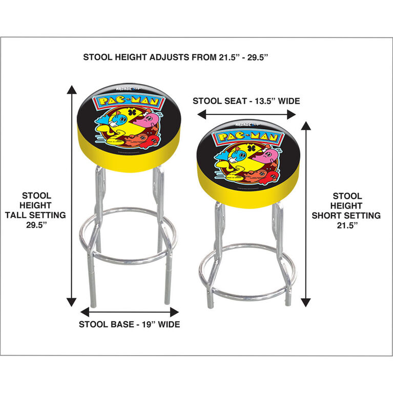 Tabouret réglable Arcade1UP PAC-MAN