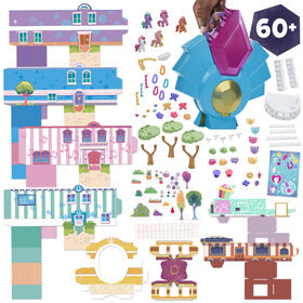 My Little Pony Mini Monde Magique Mini maison de cristal, coffret créatif avec 5 figurines de collection