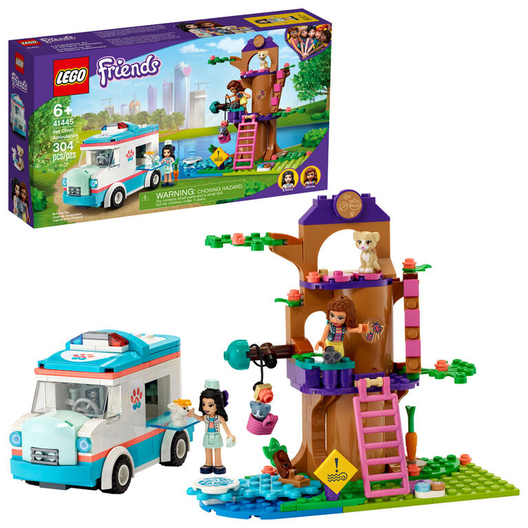 LEGO Friends L'ambulance de la clinique vétérinaire 41445 (304 pièces)