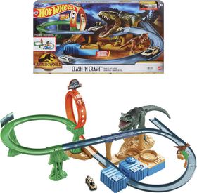 Hot Wheels Jurassic World Clash 'N Crash Track Set