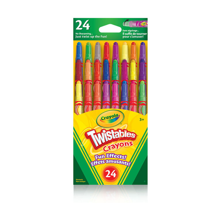 Crayons de cire Twistables effets amusants, 24 ct
