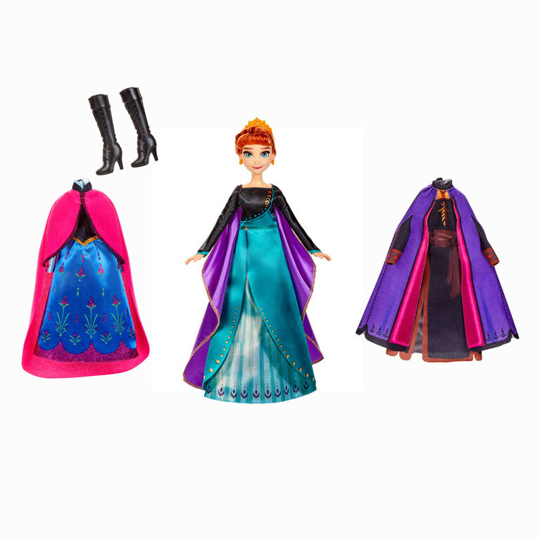 Disney Frozen Anna's Style Set Fashion Doll With 3 Dresses