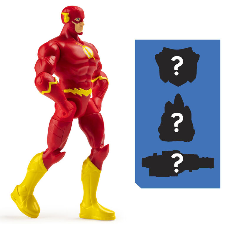 DC Comics 4-inch THE FLASH Action Figure with 3 Mystery Accessories, Adventure 3