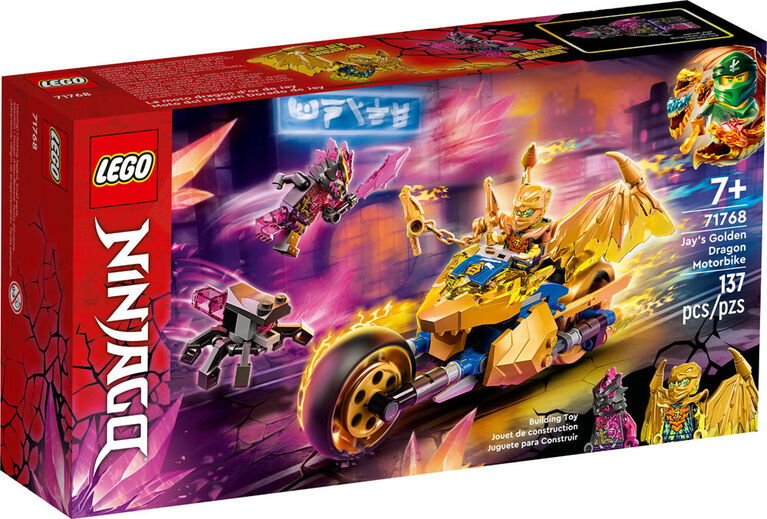 LEGO NINJAGO Jay's Golden Dragon Motorbike 71768 Building Kit (137 Pieces)