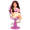 Our Generation, Sitting Pretty Salon Chair, Hairstyling Playset for 18-inch Dolls