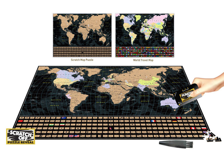 Scratch Off: World Map Scratch - 1000 pcs