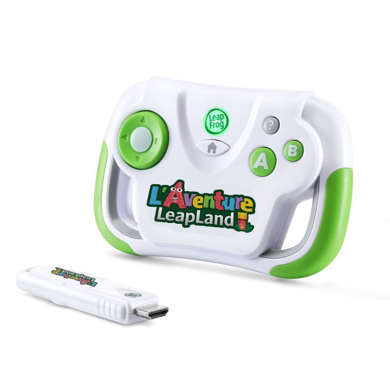 LeapFrog LeapLand Adventures Learning TV Video Game- French Edition, Wireless Controller with Plug-and Play HDMI game stick