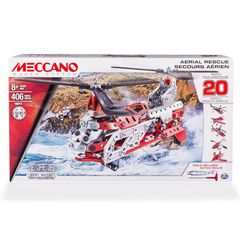 Meccano-Erector - Coffret de 20 modèles - Secours aérien
