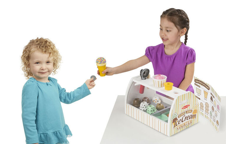 Melissa & Doug - Comptoir de crème glacée Scoop & Serve - les motifs peuvent varier