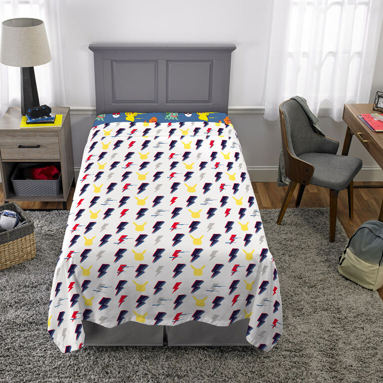 Pokemon "Lightening Bolt" Twin Sheet Set