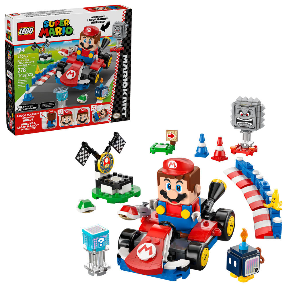 LEGO Super Mario : Mario Kart - Interactive LEGO Mario & Standard Kart Toy 72043