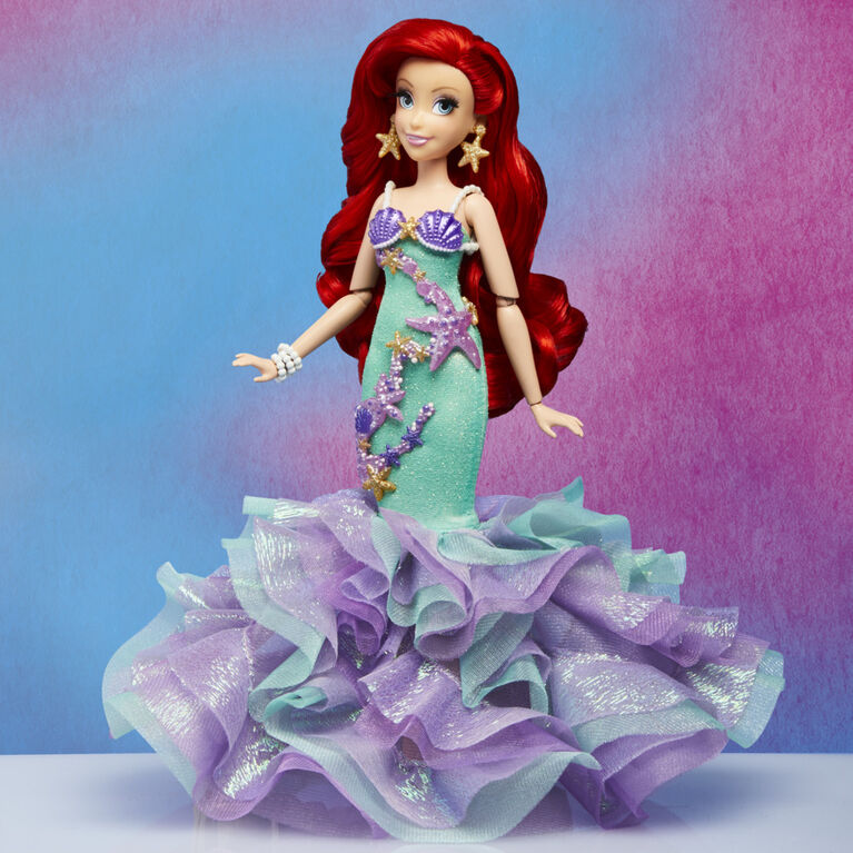 Disney Princess Style Series Ariel Fashion Doll, Deluxe Collector Doll with Accessories