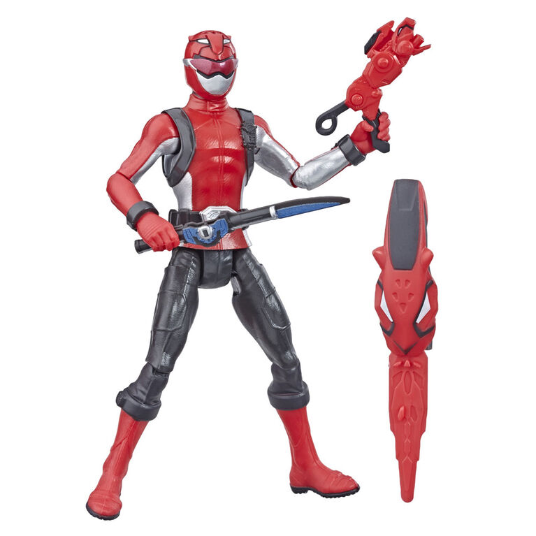 Power Rangers Beast Morphers - Figurine jouet de 15 cm Ranger rouge.